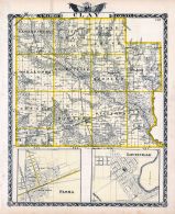 Clay County Map, Flora, Louisville, Illinois State Atlas 1876